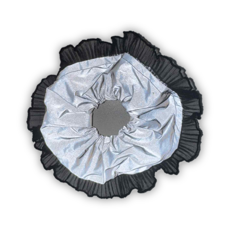 reflective scrunchie - black