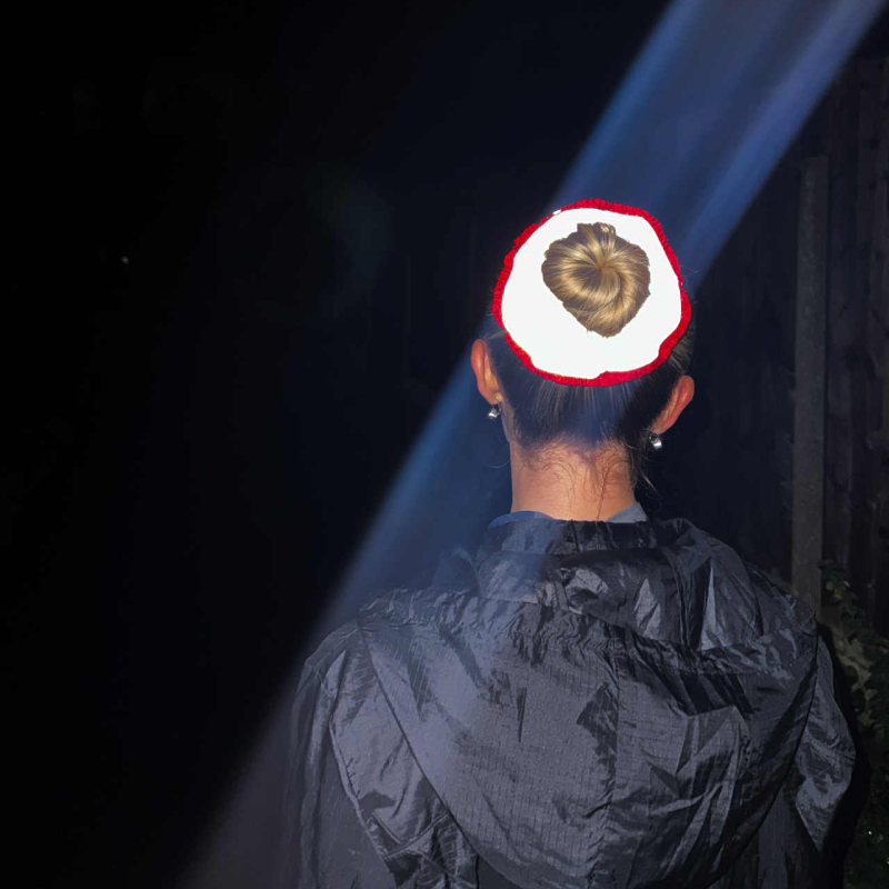 reflective scrunchie - red