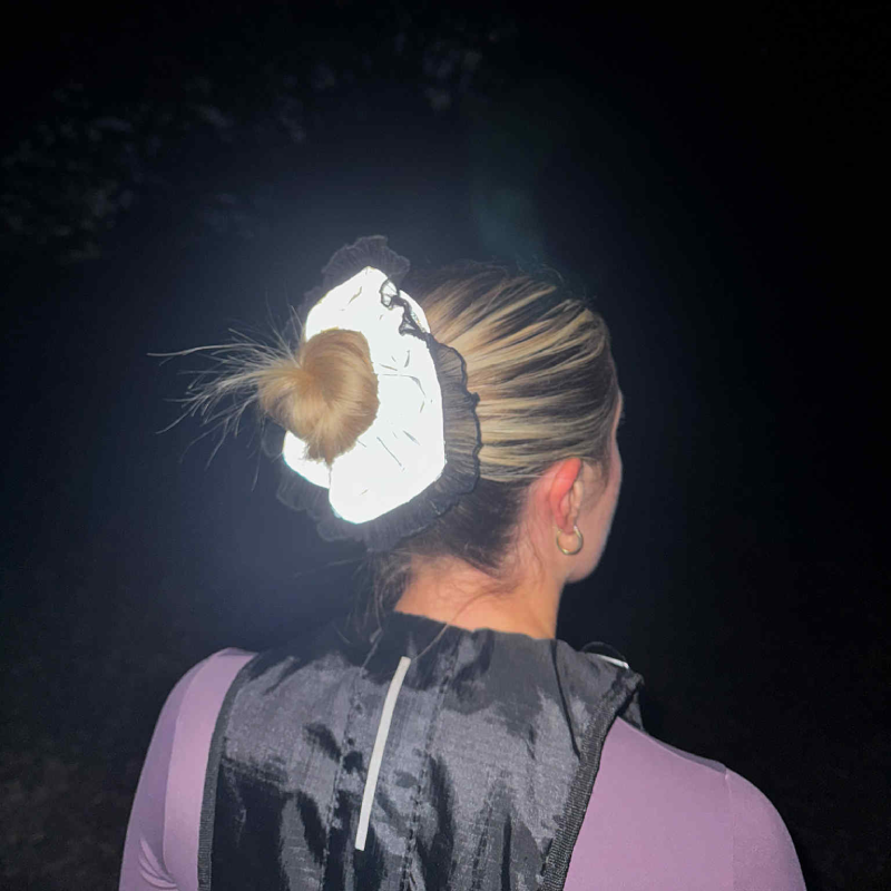 reflective scrunchie - black