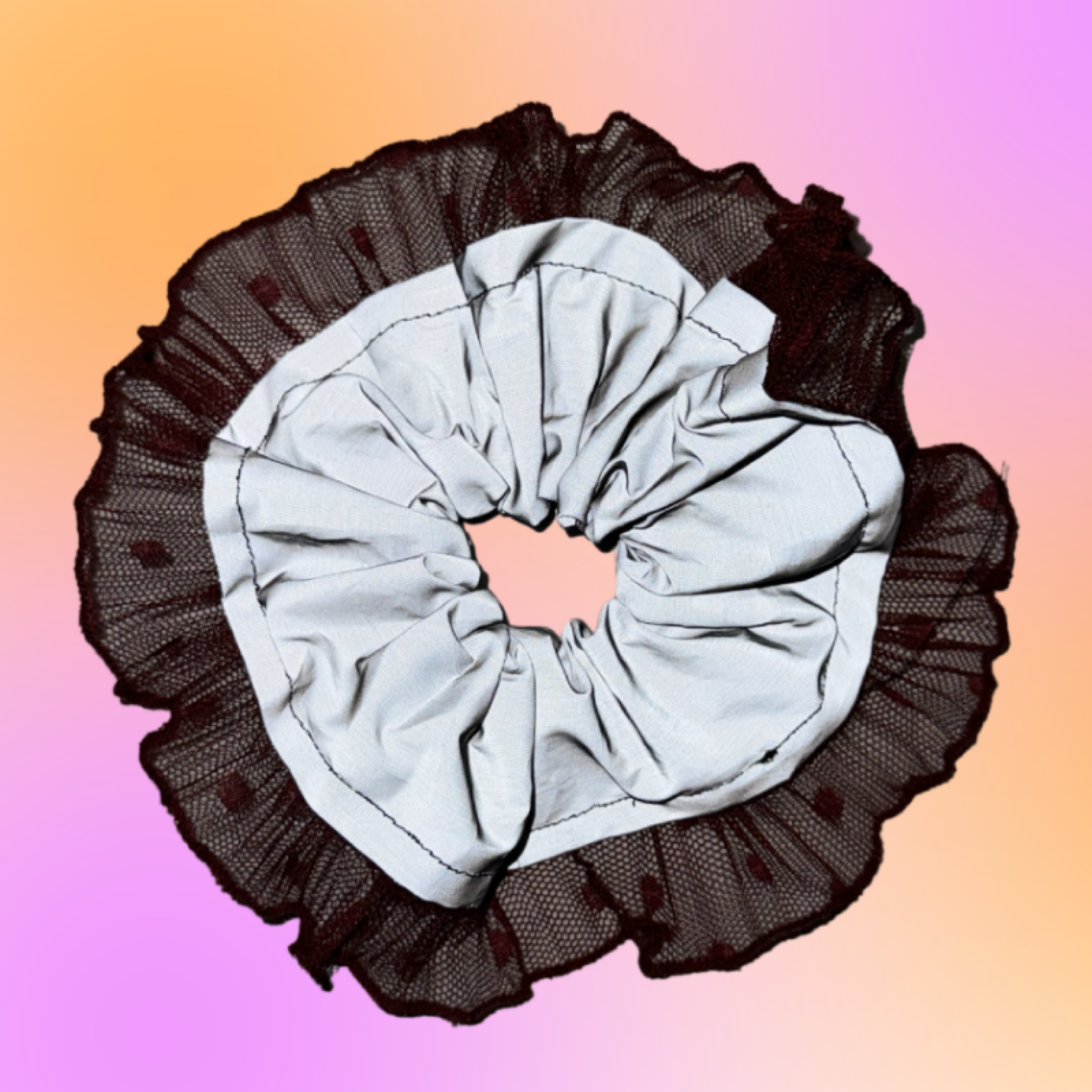 reflective scrunchie - burgundy